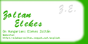 zoltan elekes business card